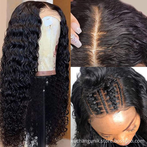 Full Lace Human Hair Wigs Hd Lace Front Water Wave 13X6 Transparent Wig Cuticle Aligned Virgin Hair 32 Inch Water Wave Lace Wig